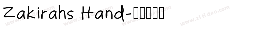 Zakirahs Hand字体转换